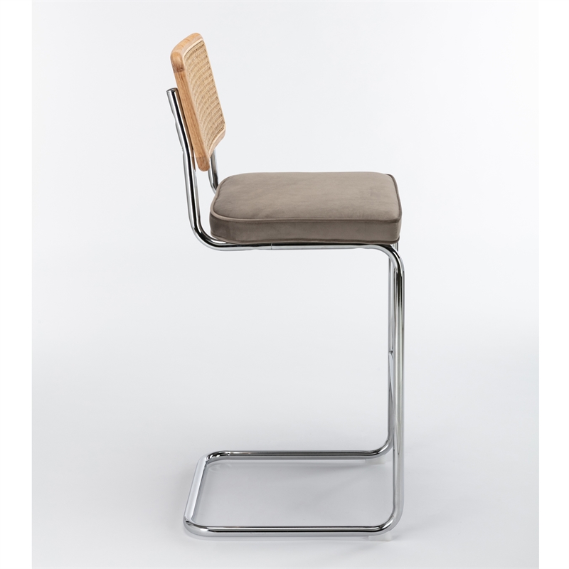 Pemberly Row Contemporary Bar Height Stools - (Set of 2) in Gray