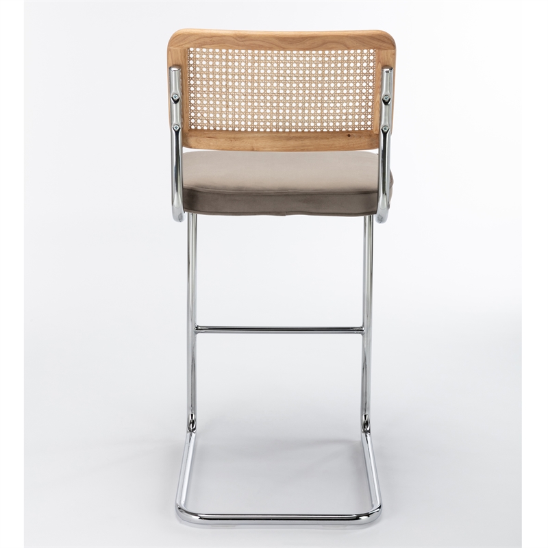 Pemberly Row Contemporary Bar Height Stools - (Set of 2) in Gray