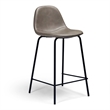 Pemberly Row Vegan Leather Counter Height Stools (Set of 2) in Smoke