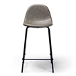 Pemberly Row Vegan Leather Counter Height Stools (Set of 2) in Smoke