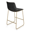 Pemberly Row Counter Height Stool with Gold Frame (Set of 2) in Black