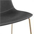 Pemberly Row Counter Height Stool with Gold Frame (Set of 2) in Black