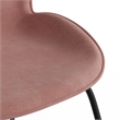 Pemberly Row Velvet Side Chairs with Black Matte Metal Legs (Set of 2)