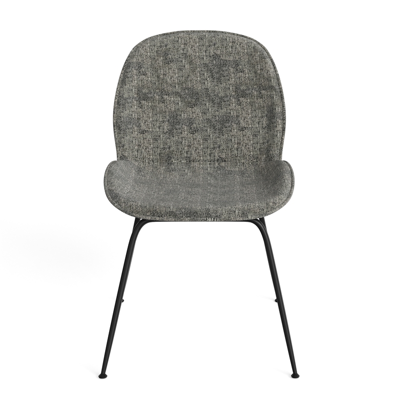 Pemberly Row Fabric Side Chairs with Black Matte Metal Legs (Set of 2)