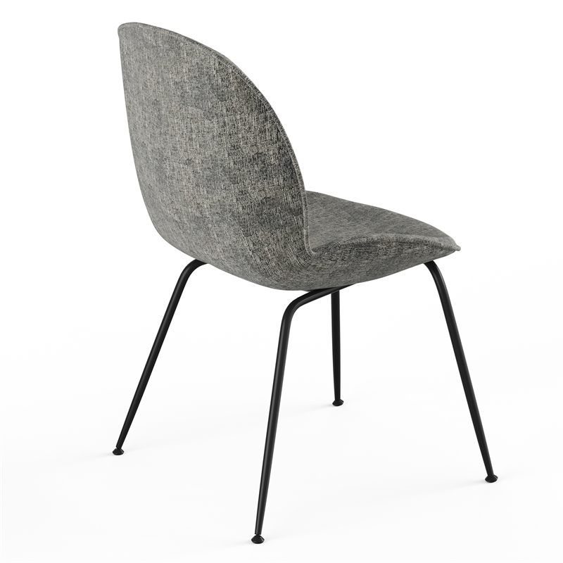 Pemberly Row Fabric Side Chairs with Black Matte Metal Legs (Set of 2)