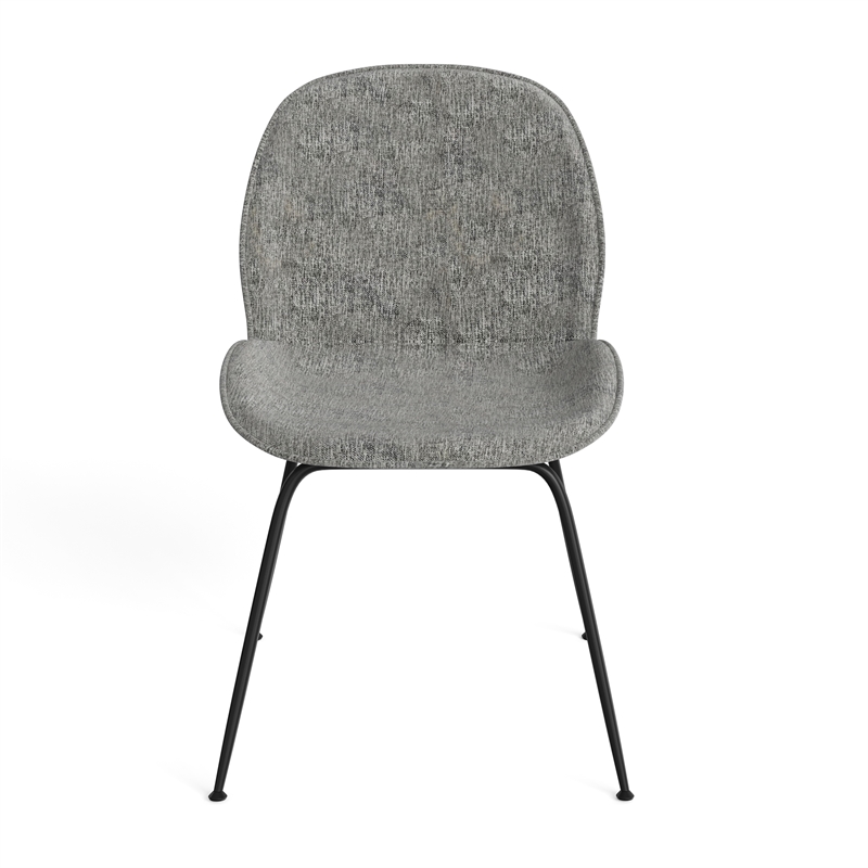 Pemberly Row Fabric Side Chairs with Black Matte Metal Legs (Set of 2)