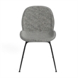 Pemberly Row Fabric Side Chairs with Black Matte Metal Legs (Set of 2)