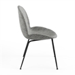 Pemberly Row Fabric Side Chairs with Black Matte Metal Legs (Set of 2)