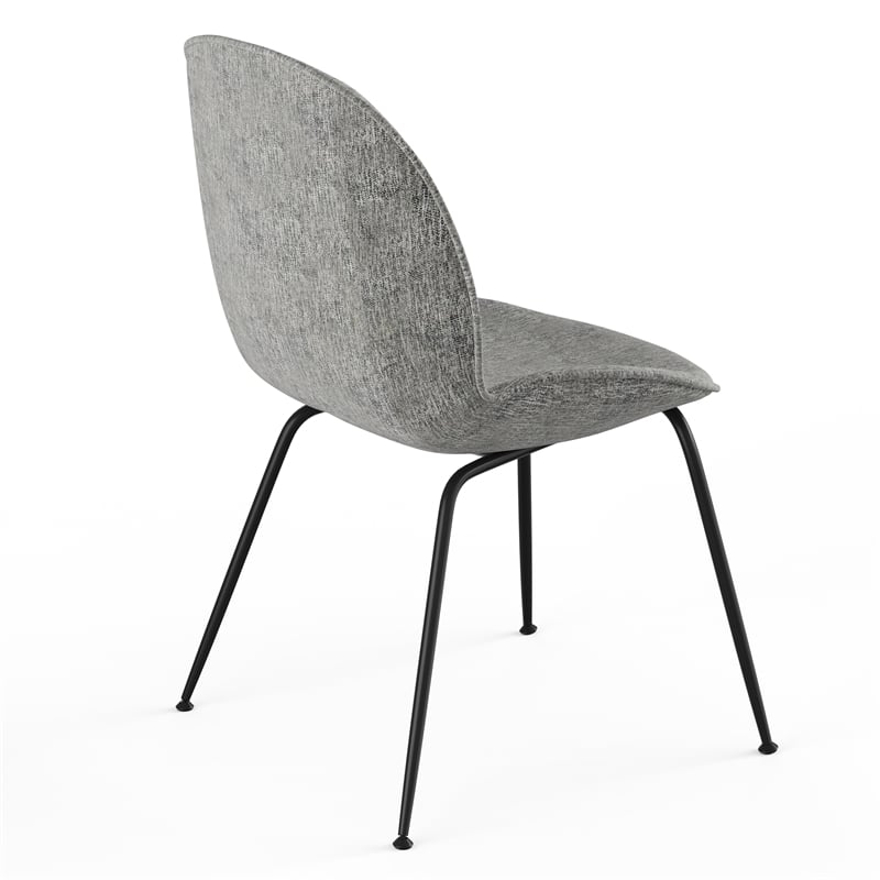 Pemberly Row Fabric Side Chairs with Black Matte Metal Legs (Set of 2)