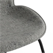 Pemberly Row Fabric Side Chairs with Black Matte Metal Legs (Set of 2)