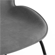 Pemberly Row Velvet Side Chairs with Black Matte Metal Legs (Set of 2)
