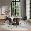 Pemberly Row Velvet Side Chairs with Black Matte Metal Legs (Set of 2)