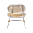 Pemberly Row Solid Wood with Natural Cane Side Chairs (Set of 2) in White