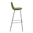 Pemberly Row Performance Velvet Bar Height Stools (Set of 2) in Forest