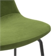 Pemberly Row Performance Velvet Bar Height Stools (Set of 2) in Forest