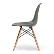 Pemberly Row Durable Molded Plastic Seat Side Chairs (Set of 2) in Gray