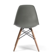 Pemberly Row Durable Molded Plastic Seat Side Chairs (Set of 2) in Gray