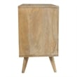 Pemberly Row Two-Door Solid Wood with Natural Cane Sideboard in Natural