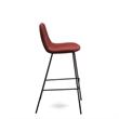 Pemberly Row Velvet Performance Counter Height Stools (Set of 2) in Red
