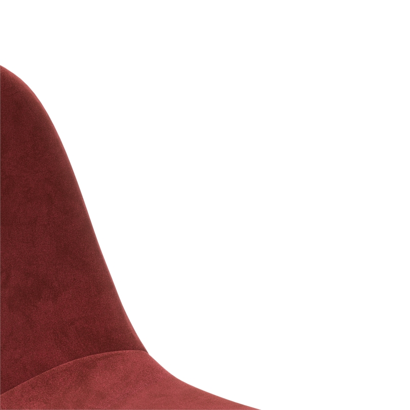 Pemberly Row Velvet Performance Counter Height Stools (Set of 2) in Red