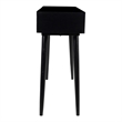 Pemberly Row Solid Wood with Natural Woven Cane Two-Drawer Desk in Black