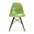 Pemberly Row Durable Molded Plastic Seat Side Chairs (Set of 2) in Green