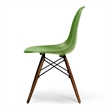 Pemberly Row Durable Molded Plastic Seat Side Chairs (Set of 2) in Green