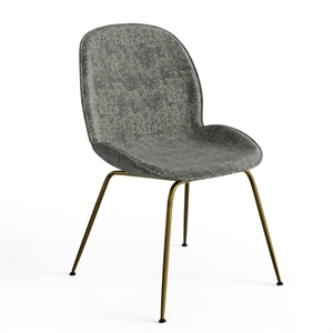 Pemberly Row Fabric Side Chairs with Gold Finished Metal Legs (Set of 2)
