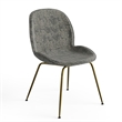 Pemberly Row Fabric Side Chairs with Gold Finished Metal Legs (Set of 2)