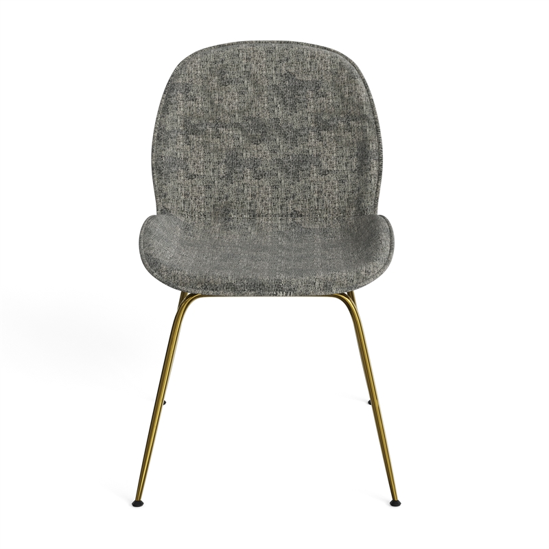 Pemberly Row Fabric Side Chairs with Gold Finished Metal Legs (Set of 2)
