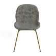 Pemberly Row Fabric Side Chairs with Gold Finished Metal Legs (Set of 2)