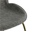 Pemberly Row Fabric Side Chairs with Gold Finished Metal Legs (Set of 2)