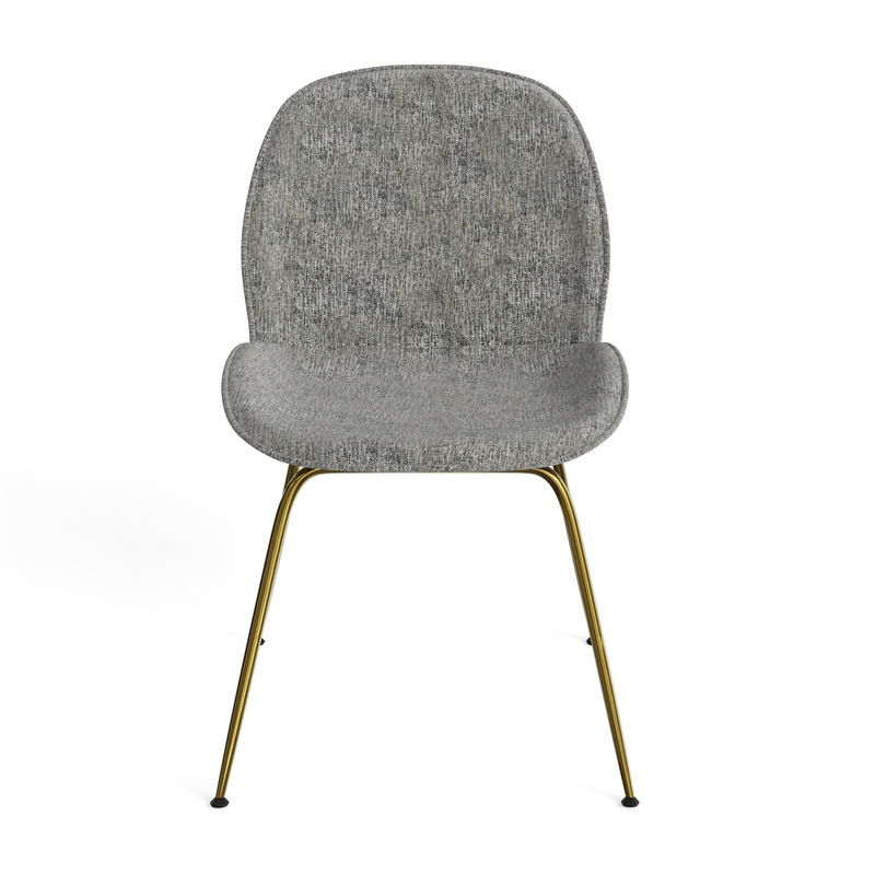 Pemberly Row Fabric Side Chairs with Gold Finished Metal Legs (Set of 2)