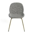 Pemberly Row Fabric Side Chairs with Gold Finished Metal Legs (Set of 2)