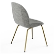 Pemberly Row Fabric Side Chairs with Gold Finished Metal Legs (Set of 2)