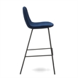 Pemberly Row Velvet Performance Counter Height Stools (Set of 2) in Blue