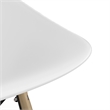 Pemberly Row Molded Plastic Contoured Seat Side Chairs (Set of 2) in White