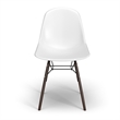 Pemberly Row Molded Plastic Contoured Seat Side Chairs (Set of 2) in White