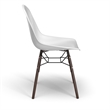 Pemberly Row Molded Plastic Contoured Seat Side Chairs (Set of 2) in White