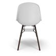 Pemberly Row Molded Plastic Contoured Seat Side Chairs (Set of 2) in White