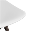 Pemberly Row Molded Plastic Contoured Seat Side Chairs (Set of 2) in White