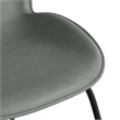 Pemberly Row Vegan Leather Side Chairs - Black Matte Metal Legs (Set of 2)