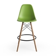 Pemberly Row Molded Plastic Seat Counter Height Stools (Set of 2) in Green