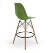 Pemberly Row Molded Plastic Seat Counter Height Stools (Set of 2) in Green