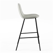 Pemberly Row Velvet Performance Counter Height Stools (Set of 2) in Silver