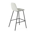 Pemberly Row Velvet Performance Counter Height Stools (Set of 2) in Silver