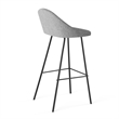 Pemberly Row Boucle Fabric Upholstery Bar Height Stools (Set of 2) in Gray