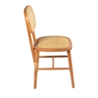 Pemberly Row Solid Wood with Natural Cane Side Chairs (Set of 2) in Natural