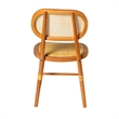 Pemberly Row Solid Wood with Natural Cane Side Chairs (Set of 2) in Natural