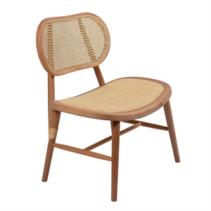 Pemberly Row Solid Wood with Natural Cane Side Chairs (Set of 2) in Natural